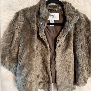 Sisters Outerwear Faux Fur Cape